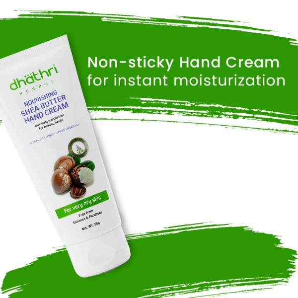 Dhathri shea butter hand cream for instant moisturization